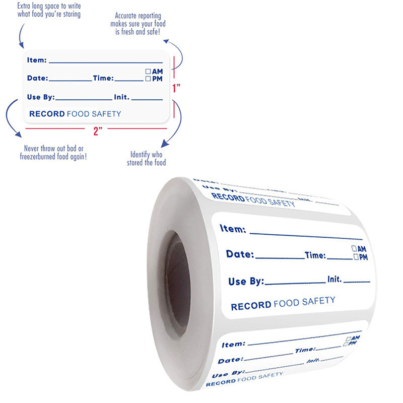 Food Storage Labels - 500 buah/gulung Stiker Dapur, Dapat Ditempel